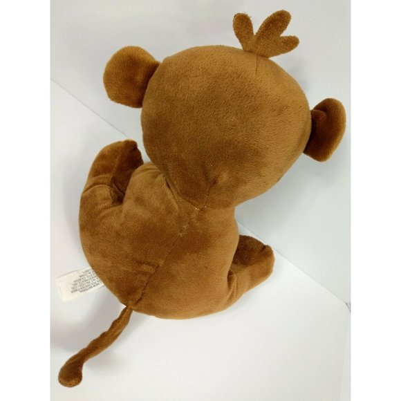 Wondertreats Inc 8" Tan Monkey Blue Star Cheek Plush Stuffed Animal Toy Soft Eye - Picture 10 of 10